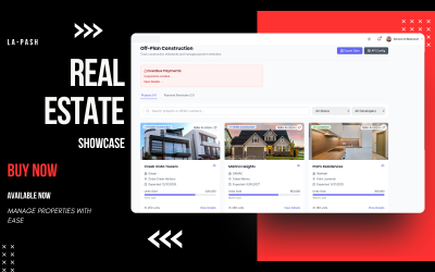 Sito web del dashboard di gestione delle proprietà immobiliari