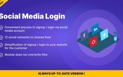 Social Media Login für PrestaShop (v1.6–8)