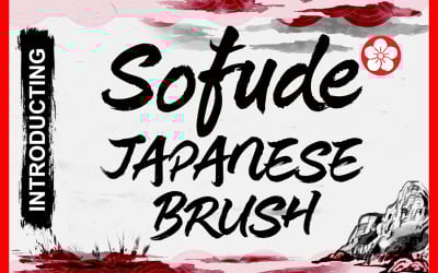 Style de police Sofude Japan Brush