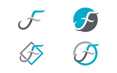 F Letter Logo icon illustration vector design template v.16