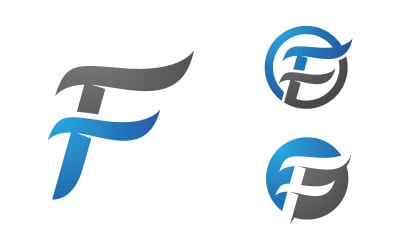 F Letter Logo icon illustration vector design template v.20