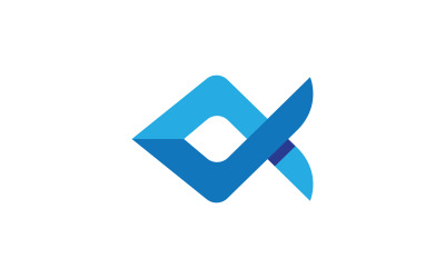 Fish Logo icon illustration Logo template design v.1