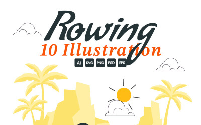 10 Rowing and Canoeing Illustration