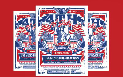 4th of July Celebration Flyer Poster