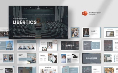 Libertics - Plantilla de PowerPoint sobre política y gobernanza