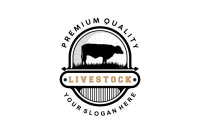 Livestock Logo Fram Garden Design V7