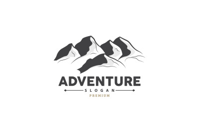 Logotipo de montaña, naturaleza, paisaje, vector V4