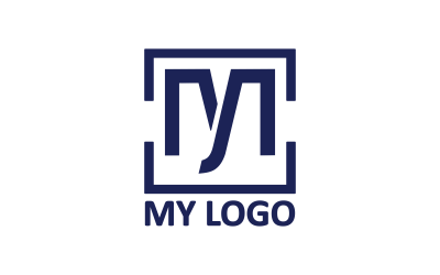 MY Letter Initials Logo Design Template
