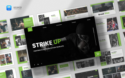 Strike Up - Plantilla de presentación principal de boxeo y deportes de combate