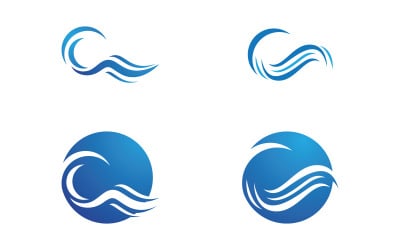 Water wave liquid vector Logo illustration design V1.225