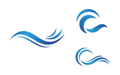 Water wave liquid vector Logo illustration design V1.226