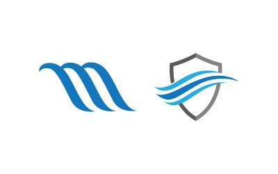 Water wave liquid vector Logo illustration design V1.229