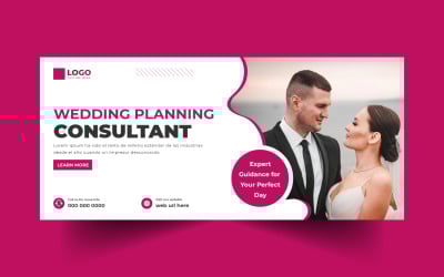 Wedding Planning Consultant Cover Banner Template
