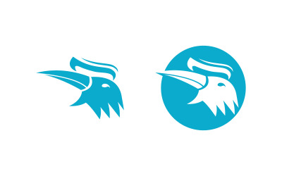 Bird wing icon logo design vector illustration template v.1