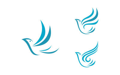 Bird wing icon logo design vector illustration template v.2