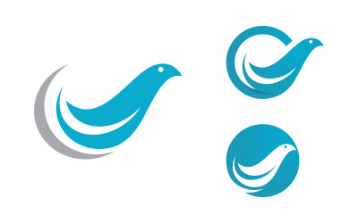 Bird wing icon logo design vector illustration template v.3