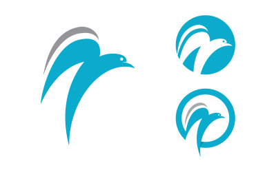 Bird wing icon logo design vector illustration template v.4