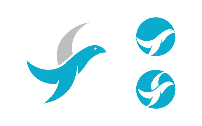 Bird wing icon logo design vector illustration template v.5