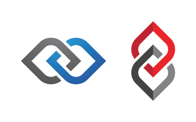 Business corporate unity chain Logo illustration design v.1