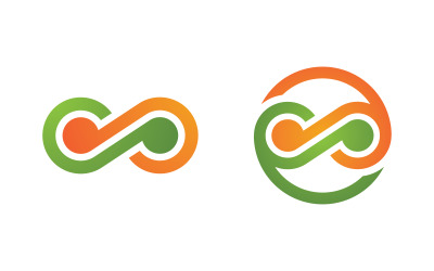 Дизайн логотипу Infinity Vector Icon Illustration шаблону дизайну v.14