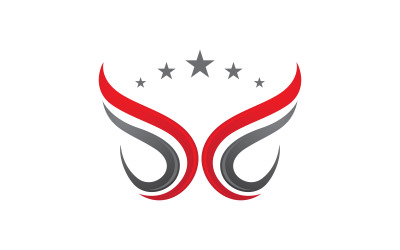 Eagle hawk wing icon Template logo design vv.44