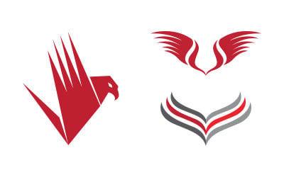Eagle hawk wing icon Template logo design vv.47