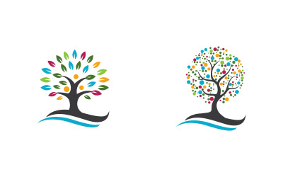 Ecology Tree vector icon illustration logo design v.3
