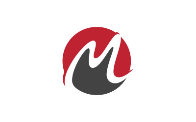 M Letter Business Concept design icon LogoTemplate v.8