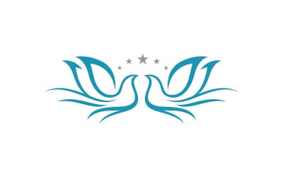 Szablon wektorowej ilustracji logo ikony skrzydła ptaka v.7