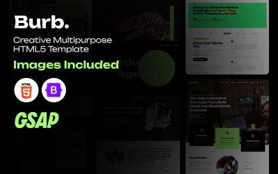 Burb | Креативний та корпоративний - багатоцільовий HTML5 GSAP шаблон