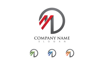 M Letter Business Concept design icon LogoTemplate v.14
