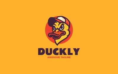 Mascot Duck Logo Design Template 014