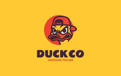 Mascot Duck Logo Design Template