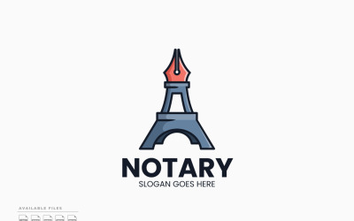 Pariser Notar-Logo-Vorlage, Vektordesign