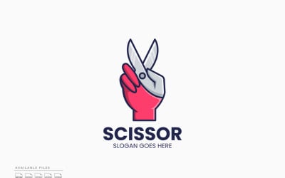 Шаблон логотипа Scissor векторный дизайн