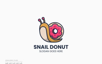 Snail Donut Logo Template Vector Design