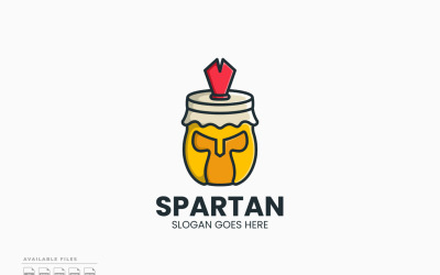 Spartan Jar Logo Sjabloon Vector Ontwerp
