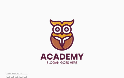 Szablon logo Owl Academy Vector Design
