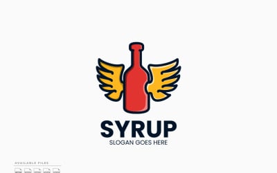 Szablon logo syropu skrzydełkowego wektor projekt