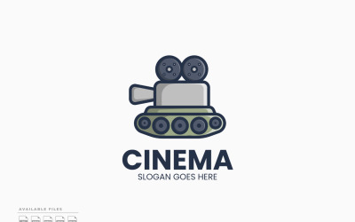Tank Cinema Logo Sjabloon Vector Ontwerp