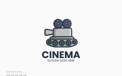 Tank Cinema Logo Template Vector Design