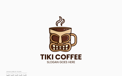 Tiki Coffee Logo Template Vector Design
