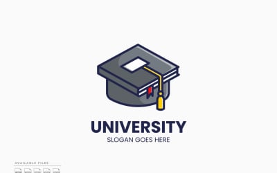 Universitetslogotypmallvektordesign