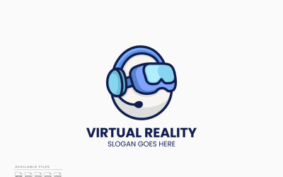 Virtual Reality Logo Template Vector Design