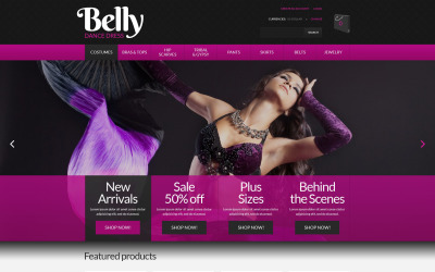 Belly Dance Dress Shop VirtueMart Template