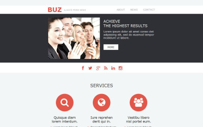 Business &amp; Services Responsive Newsletter Template