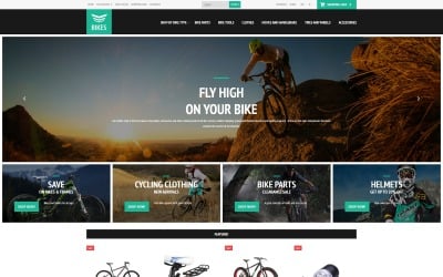 Cycling Equipment OpenCart Template