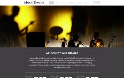 Modèle de site Web de théâtre musical