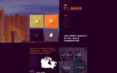 Modello Joomla per il commercio di gas e petrolio