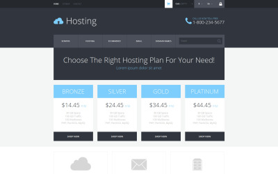 Responsywny szablon PrestaShop Hosting Services Provider #52753